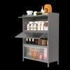 Modern Sideboard Decorative Storage Cabinet, Multi-Level Flip Door Cabinet, CENGHU Buffet Cabinet, for Living Room, Kitchen, Bedroom, Hallway - 2 of 4
