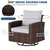 Outdoor Rattan Chair Three-Piece Set - Iron Frame, Woven Rattan, Durable, Weather-Resistant, Comfortable - 4 of 4
