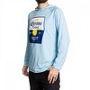 Mens Corona Extra Label Blue Colorway Long Sleeved Hooded T-Shirt - 2 of 4