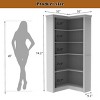 Space-Saving 5-Tier Industrial Corner Bookshelf with MDF Frame and Enclosed Back, Storage Unit for Home Office or Living Room-3irtyhousy - 4 of 4