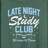 Women's - Instant Message - Late Night Study Club Lightweight French Terry Wide Neck Long Sleeve Shirt - 2 of 4