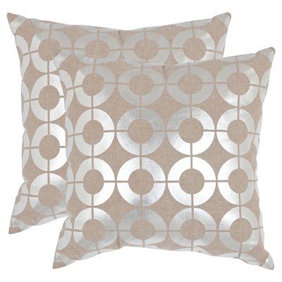 2pk 18"x18" Bailey Square Throw Pillows - Safavieh