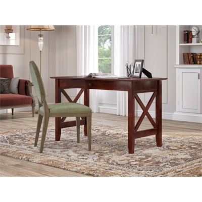 Walnut Solid Wood X Design Writing Desk with Drawer