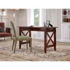 AFI 48" Solid Wood X Design Writing Desk with Drawer in Walnut - 3 of 4
