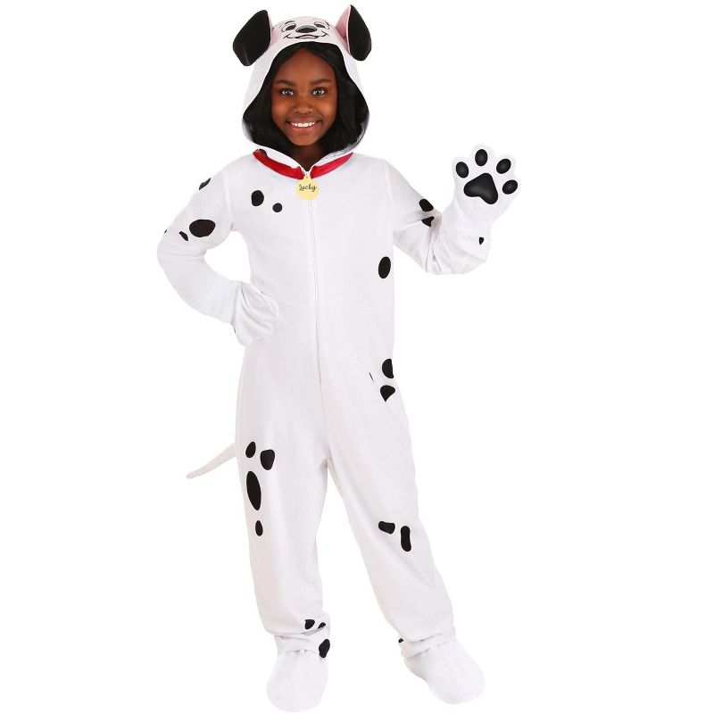 HalloweenCostumes.com Kids 101 Dalmatians Lucky Costume Jumpsuit., 1 of 11