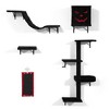 DOMETOUR 5 Pcs Wall Mounted Cat Climber Set, Floating Cat Shelves and Perches, Cat Activity Tree with Scratching Posts - 2 of 4