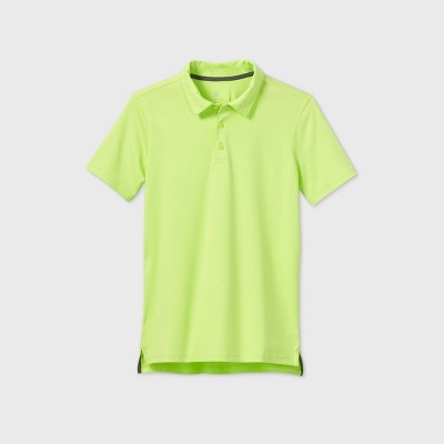 bright yellow polo shirt