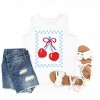 The Juniper Shop Patriotic Cherries Checkered Youth Tank Top - 3 of 4