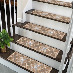 Sussexhome Modern Collection Stair Treads Non-Slip Carpet Stair Treads for Wooden Steps, 9" X 28" , Pack of 4/7/10/13/15 - 1 of 4