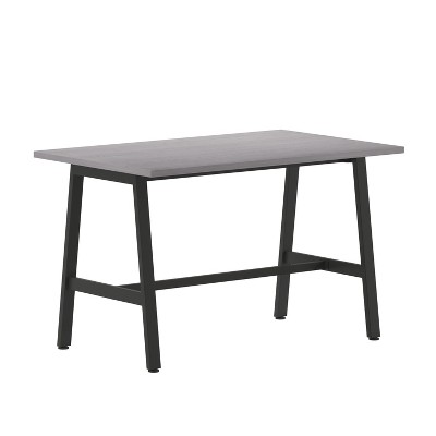 Emma and Oliver 48x30 Dining or Gaming Table with Double Sided Laminate Table Top and Heavy Duty A-Frame Steel Base