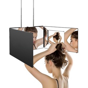 360 Viewing Angle Self Hair Cutting Mirror, Clear Anti-Fog HD Glass - 1 of 4
