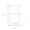 HomeRoots White Heavy Duty Plastic Slat Back Dining Side Chair - 3 of 4
