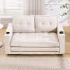 NicBex 3-in-1 Upholstered Foldable Futon Sofa with Pull Out Sleeper Couch Convertible Floor Sofa Bed for Living Room - 2 of 4