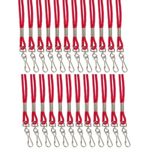 SICURIX Standard Lanyard Hook Rope Style, Red, Pack of 24 - 1 of 1