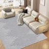 Non Slip Backing 9x12 Machine Washable Area Rug Modern Minimalistic Striped Low Pile Rug Stripe Geometric Foldable Large Carpet for Bedroom - 3 of 4