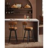 VASAGLE EKHO Collection - Bar Stools Set of 2, Counter Height Swivel Bar Stools with Back, Synthetic Leather with Stitching - 3 of 4