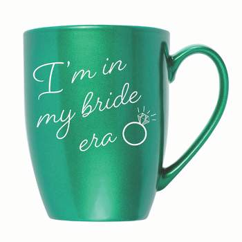 Elanze Designs I'm In My Bride Era 10 ounce New Bone China Coffee Tea Cup Mug For Your Favorite Morning Brew, Emerald Green