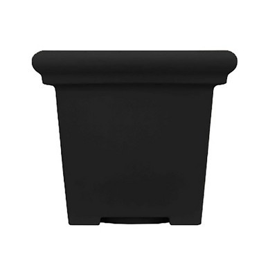 HC Companies TES24000G18 Terrazzo 24 Inch Diameter Large Square Garden Small Tree and Shrub Planter Container Pot, Black