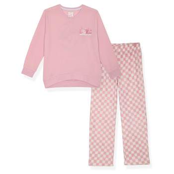 Ladies Pink Plaid Flannel Sleep Shorts – Cougarwear