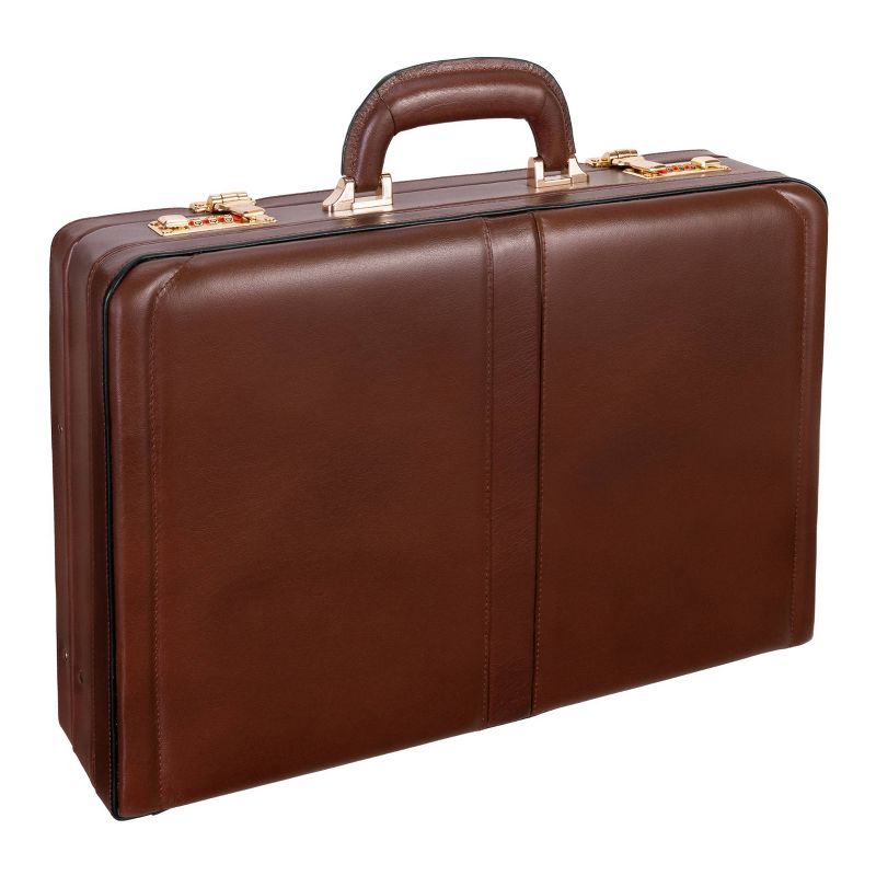 McKlein Harper Leather Expandable Attache Briefcase, 3 of 14
