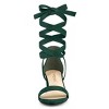 Allegra K Women's Open Toe Block Heel Lace Up Sandals - 2 of 4