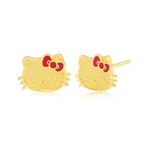 Hello Kitty Gold Stud Earrings - 1 of 2