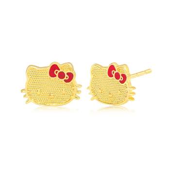 Hello Kitty Gold Stud Earrings