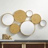 Dahlia Studios Matte Gold 35 3/4" x 20" Round Mirrored Wall Art - 2 of 4