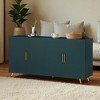 60" Wood TV Stand with Storage Cabinet and Adjustable Shelves, Modern Media Console Table with 4 Doors for Living Room Hallway Entertainment Center - 2 of 4