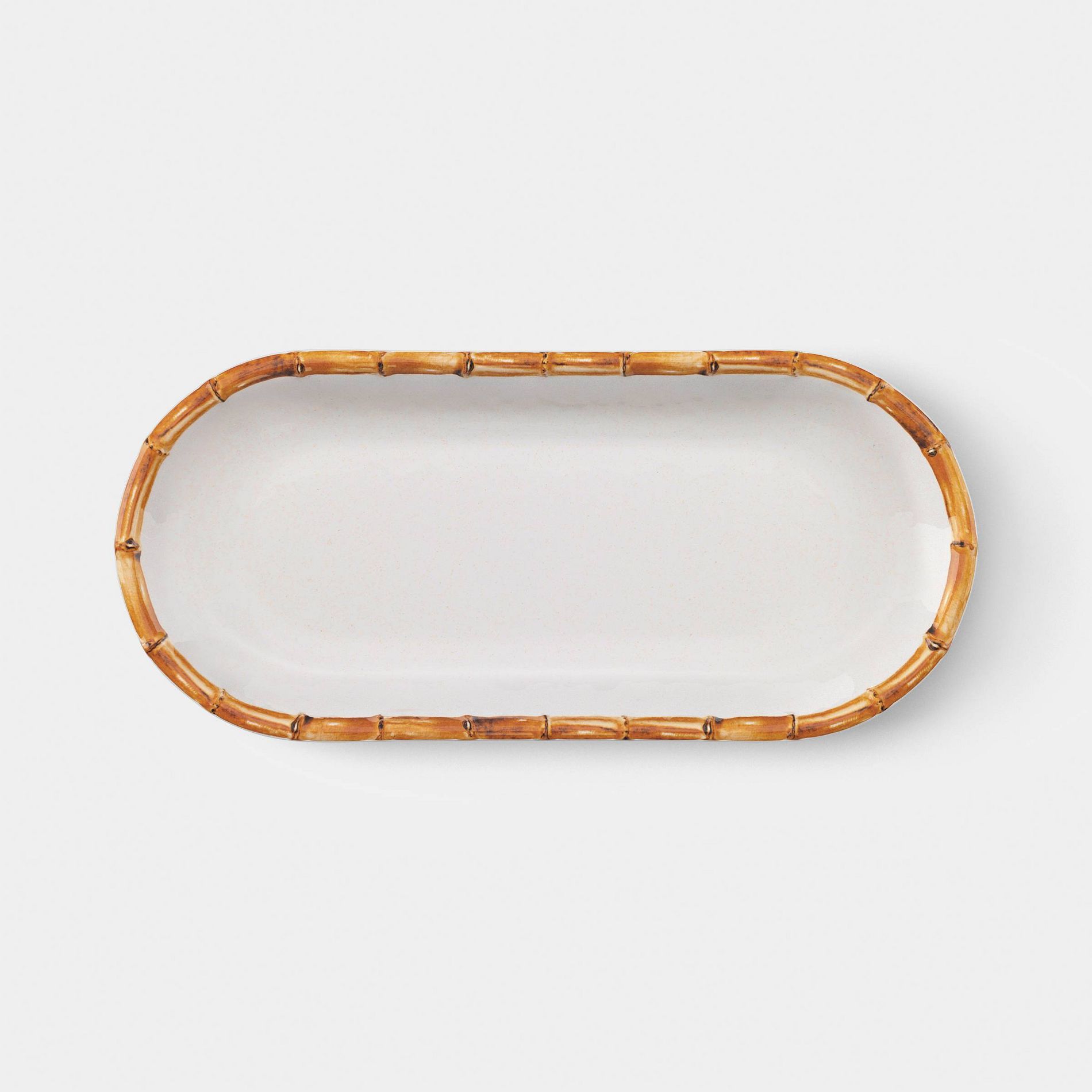 Small Bamboo and Melamine Oval Platter - Threshold™