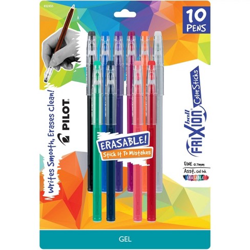 organiseren Leesbaarheid Heerlijk Pilot 10ct Frixion Colorsticks Erasable Gel Pens Fine Point 0.7mm Assorted  Inks : Target
