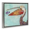 Stupell Industries Pelican with Purple Fish Floating Frame Canvas Art - 2 of 4