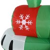 TopComfy Decorative Holiday Scene Props Inflatable Christmas Train with Santa Snowman Penguin Festive for Yard, Multicolored, 10.24"*10.24"*10.24" - 3 of 4