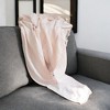 47" X 60"  Cotton Woven Turkish Towel Throw Blanket with Fringe - 2 of 4