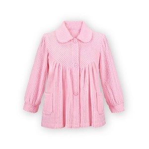 Collections Etc Soft Fleece Button Down Night Shirt with Pockets - Comfy Flattering Fit Over Pajamas or Nightgown - 1 of 4