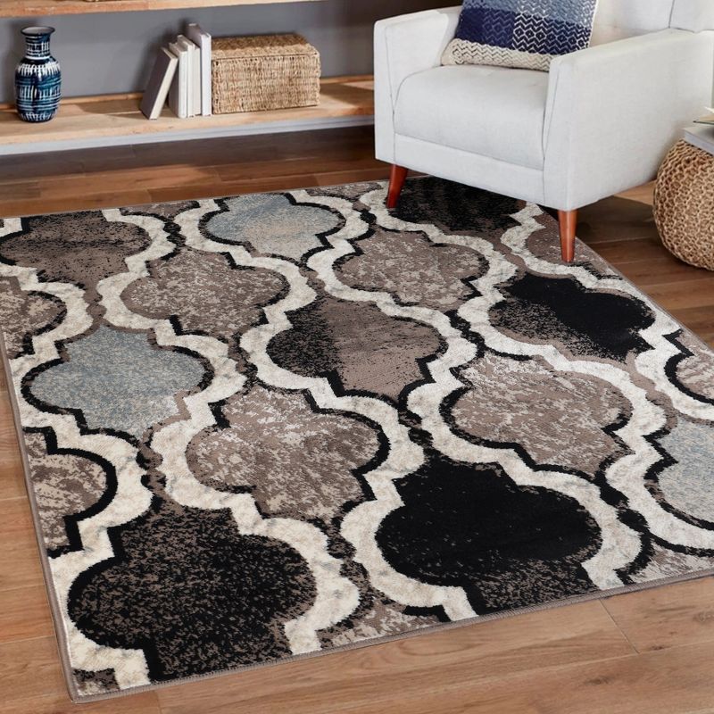 Contemporary Trellis Geometric Indoor Area Rug by Blue Nile Mills., 3 of 12