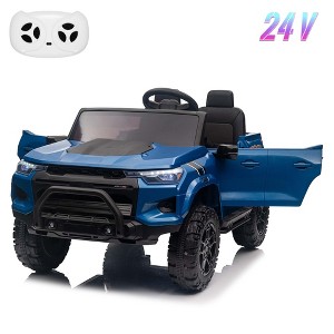 Jojoka 24V 2 Seater Ride On Truck for Kids with Remote Control, Lights, Music, Trunk, Handle, Battery Powered Electric Car Toy for Boys Girls - 1 of 4