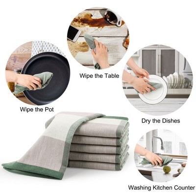 Piccocasa Cotton Terry Small Kitchen Dish Cloth Cleaning Dish Rags 6 Pcs :  Target