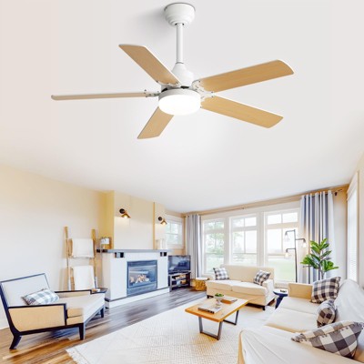 HOMLUX 42" Noiseless Ceiling Fan W/Dimmable Light Remote Control and Reversible Motor