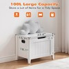 Storage Chest, Storage Trunk with Safety Hinge, Storage Bench, Wooden Storage Organizer, Shoe Bench - 2 of 4