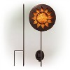 40" Solar Sun Metal Garden Stake with LED Lights Yellow - Alpine Corporation: Durable, Weatherproof Outdoor Decor - 4 of 4