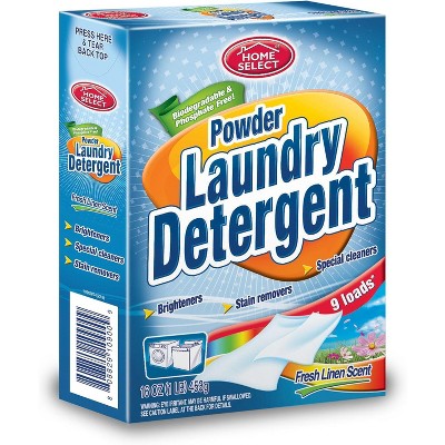 HOME SELECT POWDER DETERGENT FRESH LINEN 16 OZ