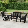 WestinTrends Malibu 5-Piece HDPE Outdoor Patio Furniture Couch and Rocking Chair Set - 2 of 4