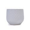 Chic Crate 3‑Piece Ceramic Flowerpot Set with Drainage – Modern Planters for Patio, Garden & Indoor Windowsills - 3 of 4