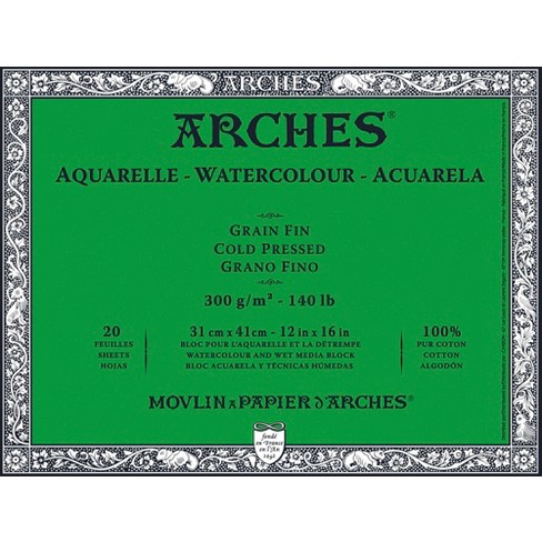 Arches Bright White Watercolor Paper - 300 lb. Hot Press 22 x 30 5 Sheets