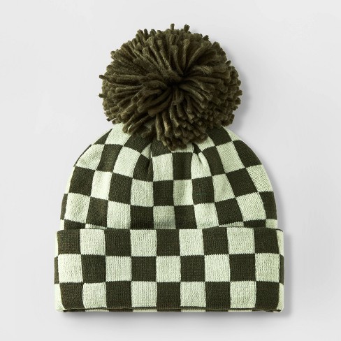 Boys' Cuffed Knitted Beanie - Cat & Jack™ Green - image 1 of 3