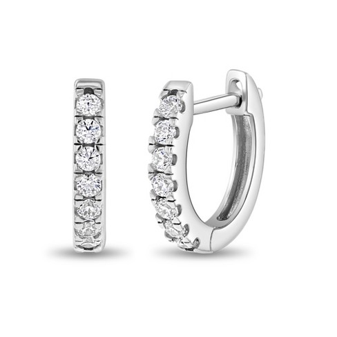 Sterling Silver Hoop Earring - Silver : Target