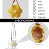 FATMOON Straw Beach Bag, Summer Fashion Flower Purse Cute Hand-Woven Straw Crossbody Bags for Women Vacation Handbags - 3 of 4