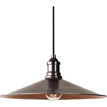 Uttermost Antique Copper Pendant Light 14" Wide Industrial Metal Shade Fixture for Dining Room House Bedroom Kitchen Island Home