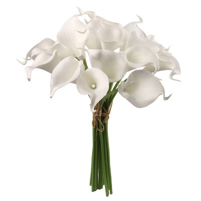Floral Home 14" White Calla Lily Bundle - 12-Piece